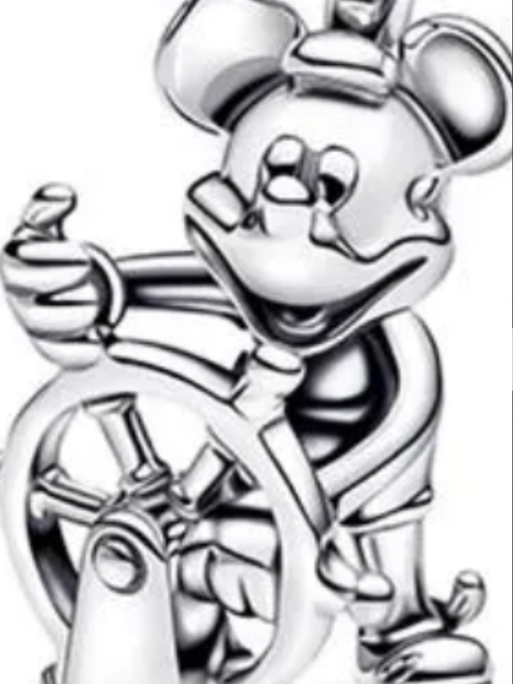 Captain Mickey Mouse Bracelet Charms - Sterling Silver